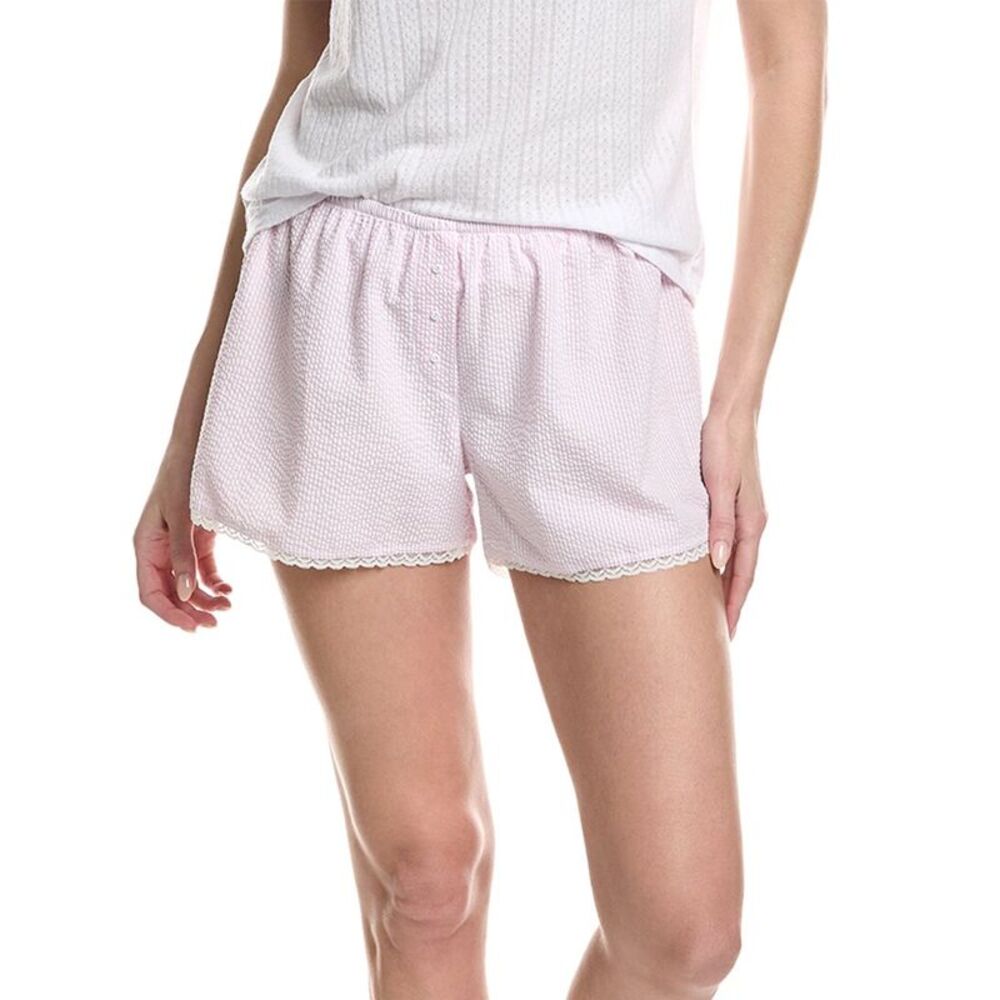 Andine Womens  Gigi Seersucker Boxer, Pink